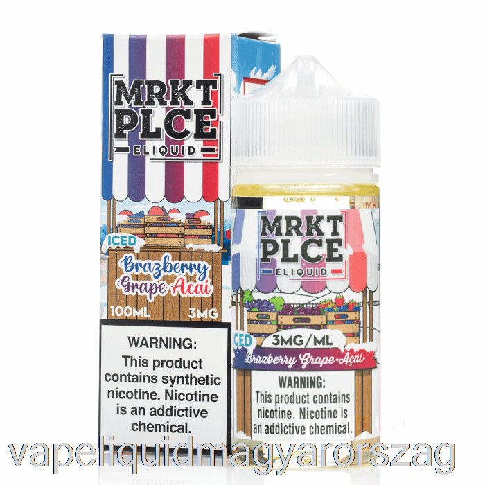 Jég Brazberry Szőlő Acai - Mrkt Plce - 100 Ml 6 Mg Vape Folyadék